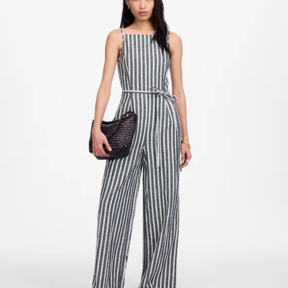 Madewell Monochrome Striped Jumpsuit